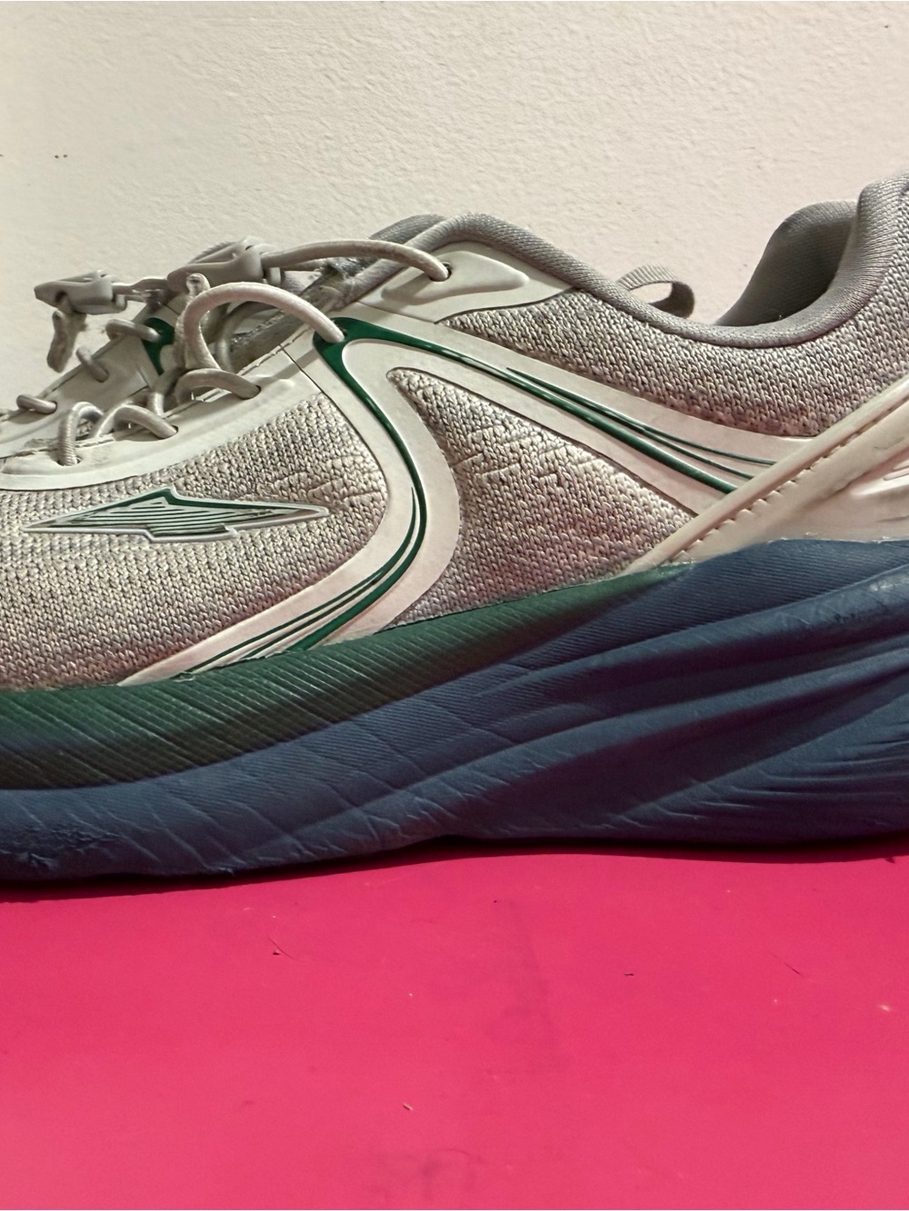 Avia Kids Gray and Green Athletic Sneakers